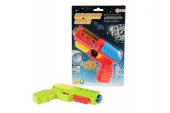 Vesmírná pistole laserová plast 17cm na baterie se světlem a zvukem asst na kartě