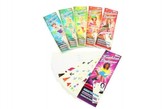 Kreativní blok se samolepkami 7cm, 6 druhů, v sáčku - 1 kus