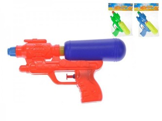 Vodní pistole plast 21cm s nádržkou (mix 3 barev)