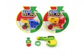 Pistole s gumičkami plast 12cm; 3 barvy; na kartě - 1 kus