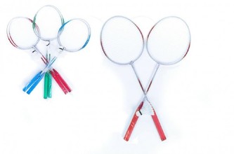 Badminton sada kov 64cm asst 3 barvy v síťce