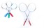Badminton sada kov 64cm asst 3 barvy v síťce