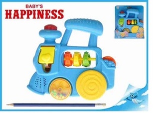 Lokomotiva 18x19cm na baterie se světlem a zvukem