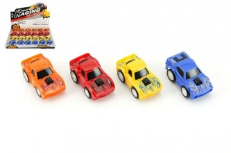 Auto/Autíčko plast 6cm na zpětné natažení,4 barvy - 1 kus