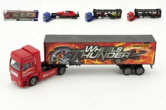 Auto kamion návěs plast 30cm asst 3 druhy v krabičce
