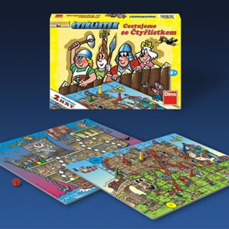 Cestujeme se Čtyřlístkem společenská hra v krabici 33x23x3,5cm