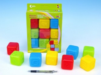 Barvené kostičky 9 ks