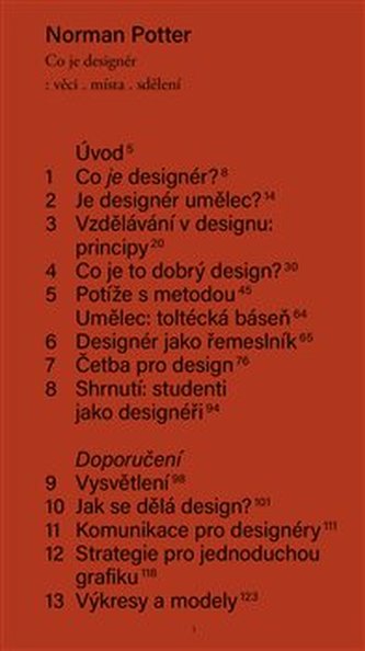 Co je designér: věci, místa, sdělení