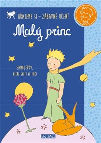 Kniha aktivit Malý princ oranžové samolepky