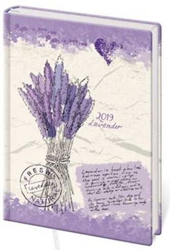 Diář 2019 B6 LYRA týdenní Lavender