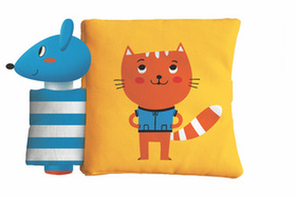 Pískací knížka se zvířatky Kočka a myš