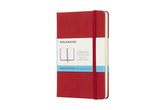 Moleskine: Zápisník tvdý tečkovaný červený S
