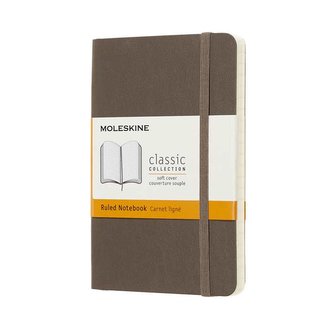 Moleskine: Zápisník měkký linkovaný hnědý S