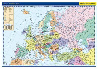 Evropa - příruční fyzická/politická mapa A3/1: 17 mil.