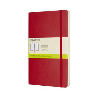 Moleskine: Zápisník měkký čistý červený L
