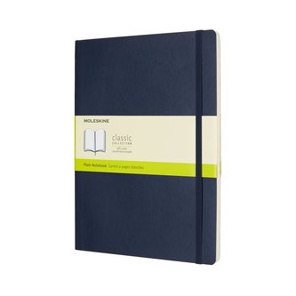 Moleskine: Zápisník měkký čistý modrý XL