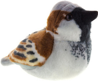 Hrající plyšový ptáček - Vrabec Hrající plyšový ptáček - Vrabec