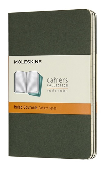 Moleskine: Sešity 3 ks linkované zelené S