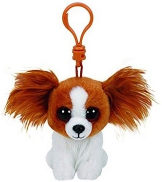 Plyš očka přívěšek pes se střapatými oušky