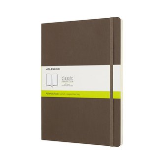 Moleskine: Zápisník měkký čistý hnědý XL