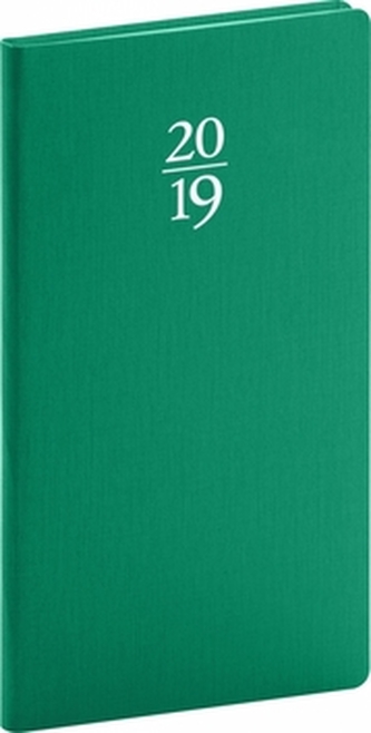 Kapesní diář Capys 2019, zelený, 9 x 15, Kapesní diář Capys 2019, zelený, 9 x 15,