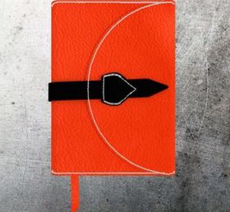 Variabilní kožený obal se sponou - kůže červená