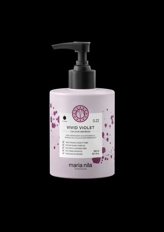 Maria Nila Jemná vyživující maska bez permanentních barevných pigmentů Vivid Violet (Colour Refresh Mask) Jemná vyživující maska bez permanentních barevných pigmentů Vivid Violet (Colour Refresh Mask) - Objem 300 ml woman