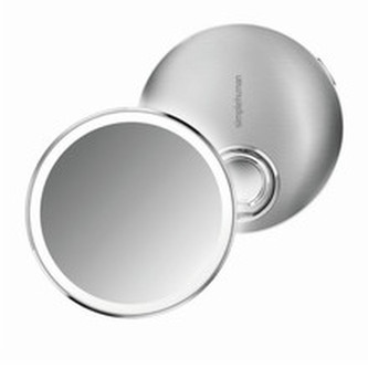 Simplehuman Kapesní dobíjecí kosmetické zrcátko Sensor Compact s LED osvětlením, 3x zvětšení Kapesní dobíjecí kosmetické zrcátko Sensor Compact s LED osvětlením, 3x zvětšení - Varianta Černá nerez ocel woman
