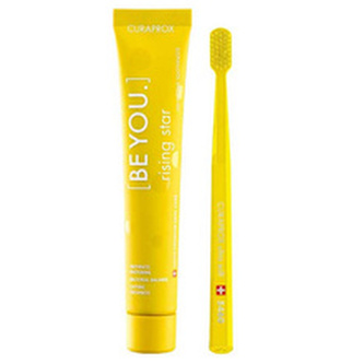 Curaprox Žlutý set péče o zuby Be You Rising Star unisex