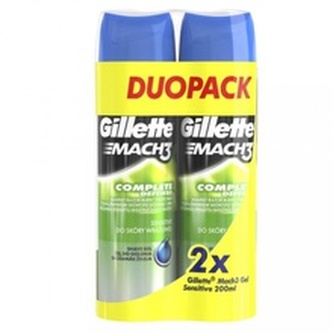 Gillette Gel na holení Mach3 Sensitive (Shaving Gel) 2 x 200 ml man