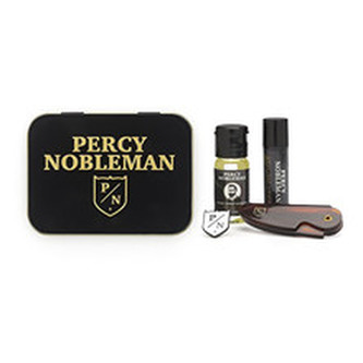 Percy Nobleman Pánská cestovní sada na vousy (Stylingový vosk + Olej na vousy + Hřeben) man