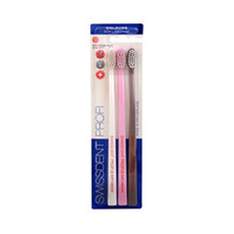 Swissdent Zubní kartáček Trio Soft Medium 2 + 1 ZDARMA (bílý + růžový + hnědý) unisex