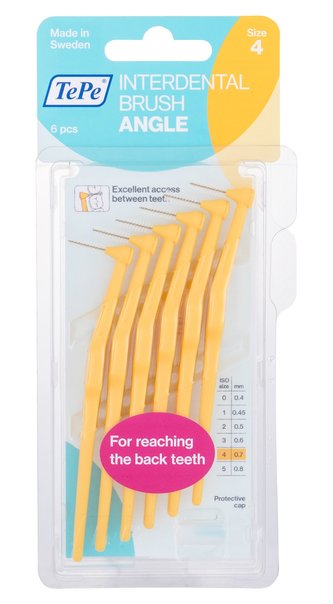 TePe Mezizubní kartáčky Angle 6 ks Mezizubní kartáčky Angle 6 ks - Varianta 0,7 mm žlutý unisex