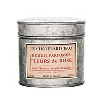 Le Chatelard Vonná svíčka v zinkové krabičce s víčkem Růže 200 g unisex