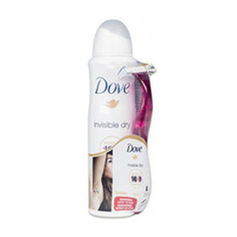 Dove Antiperspirant ve spreji Invisible Dry 150 ml + žiletka woman