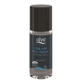 Alva Kuličkový deodorant pro muže For Him (Pure Nature Kristall-Deo Roll On) 50 ml man