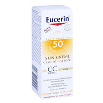 Eucerin CC krém na opalování na obličej SPF 50+ Medium Dark (Sun CC Creme) 50 ml woman