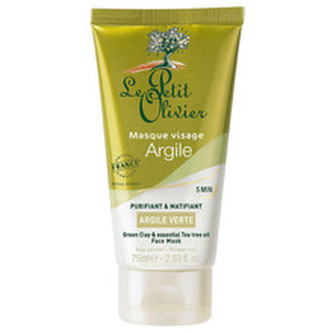 Le Petit Olivier Pleťová maska se zeleným jílem a tea tree esenciálním olejem 75 ml woman