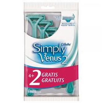Gillette Pohotová holítka Simply Venus 2 Odstín 4+2 ks woman