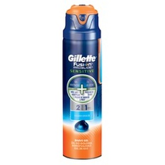 Gillette Gel na holení 2 v 1 Fusion Proglide Sensitive Ocean Breeze 170 ml man