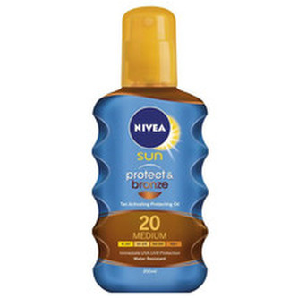 Nivea Olej na opalování ve spreji podporující zhnědnutí SPF 20 Sun (Protect & Bronze Oil) 200 ml unisex