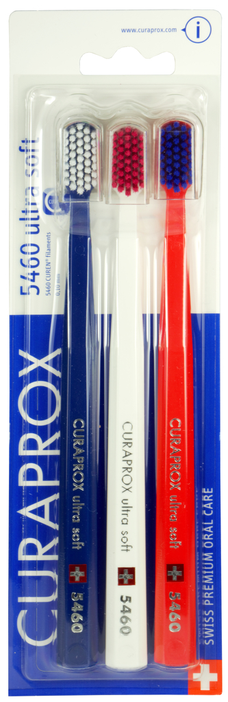 Curaprox Velmi jemný zubní kartáček 5460 Ultra Soft 3 ks unisex