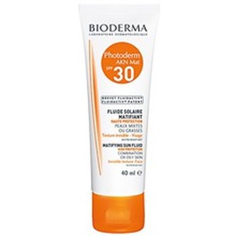 Bioderma Zmatňující fluid na opalování s vysokou ochranou Photoderm AKN Mat SPF 30 (Matifying Sun Fluid) 40 ml unisex