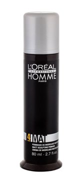 Loreal Professionnel Matující pasta na vlasy pro muže Homme Mat (Matte Sculpting Pomade) 80 ml man