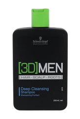 Schwarzkopf Professional Hloubkově čisticí šampon pro muže 3D (Deep Cleansing Shampoo) Hloubkově čisticí šampon pro muže 3D (Deep Cleansing Shampoo) - Objem 250 ml man