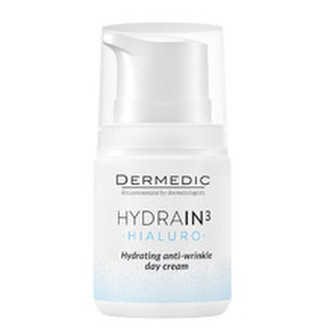 DERMEDIC Hydratační denní krém proti vráskám pro dehydratovanou suchou pleť SPF 15 Hydrain3 Hialuro 55 g unisex