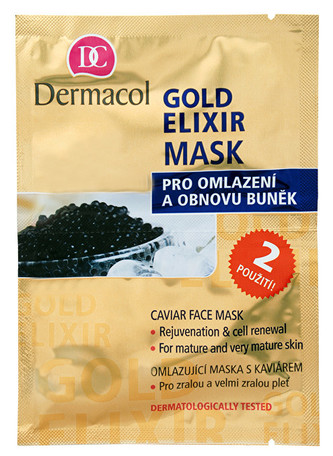 Dermacol Omlazující maska s kaviárem (Gold Elixir Caviar Face Mask) 2 x 8 g woman