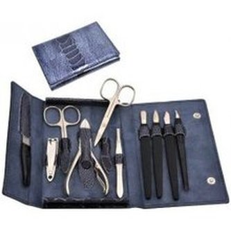 Dukas BC25202 - Rodinná modrá manikúra z umělé kůže pro ženy