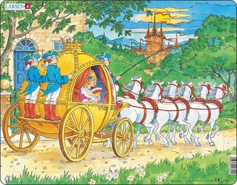 Puzzle Sněhurka s kočárem 40 dílků