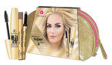 Dermacol Mega Lashes řasenka 13 ml + pudrový stín na obočí 1 g 2 + kosmetická taška